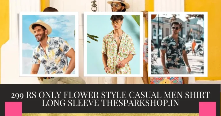 299 rs Only Flower Style Casual Men Shirt Long Sleeve Thesparkshop.in 299 rs Only Flower Style Casual Men Shirt
